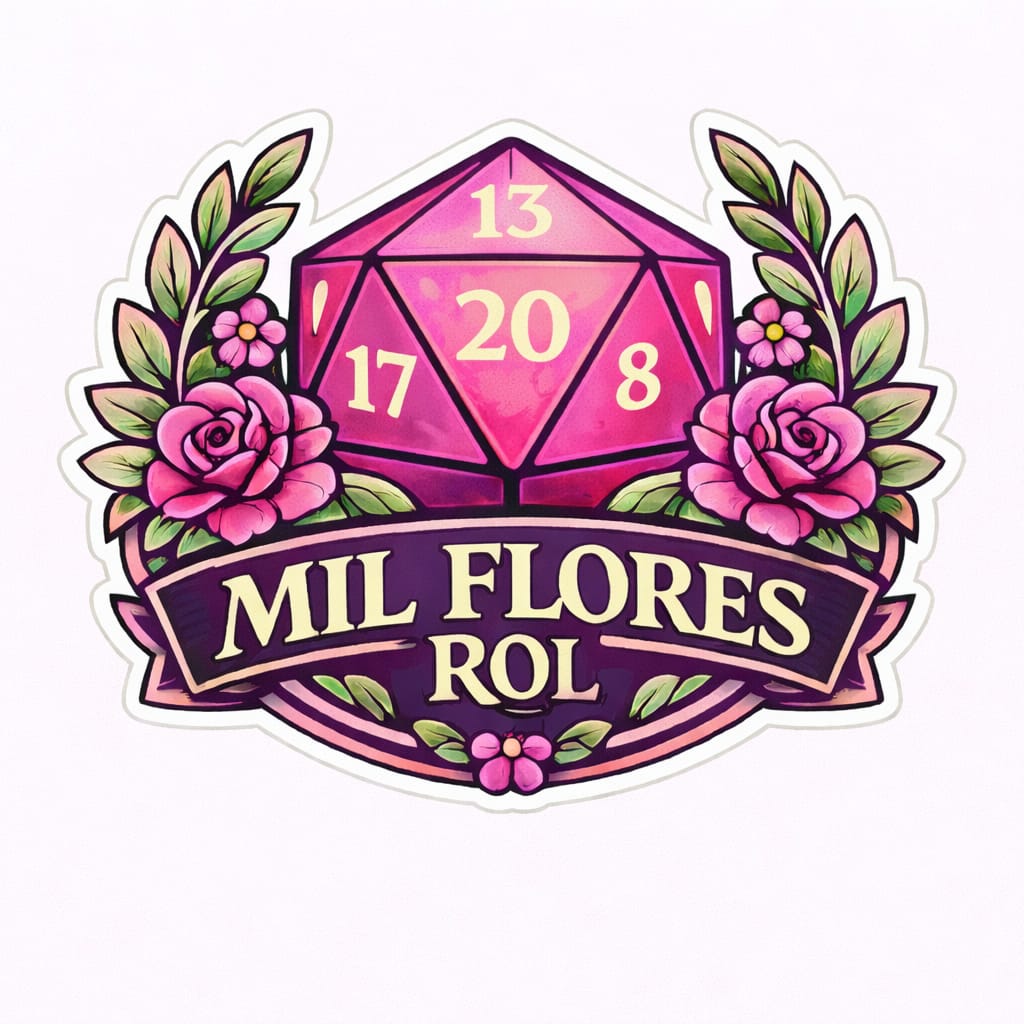 Logo rosa de Mil Flores Rol